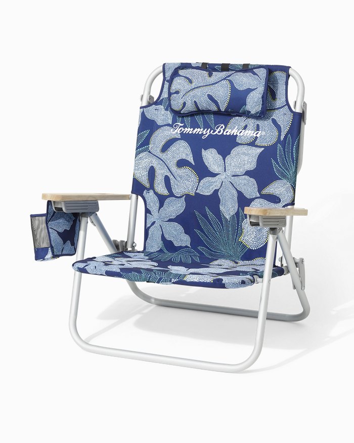Batik Dotted Leaves Deluxe Backpack Beach Chair
