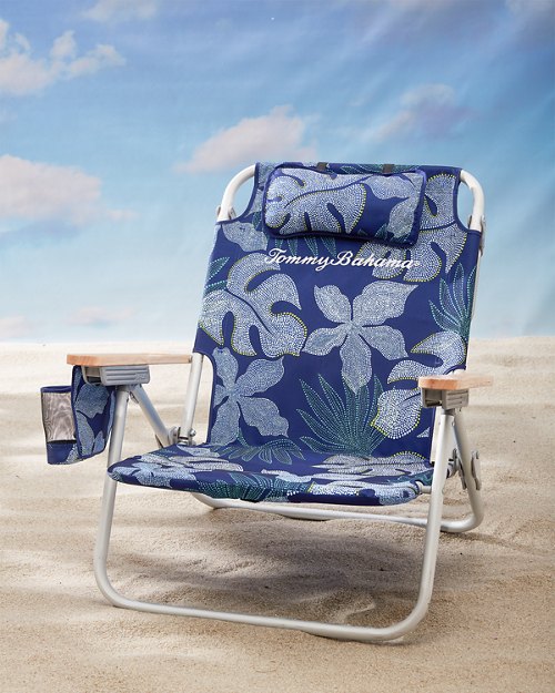 Batik Dotted Leaves Deluxe Backpack Beach Chair