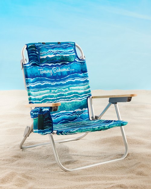 Tommy Bahama 2019 Backpack Beach Chair with Storage Pouch and Towel Bar from Grist Mill 