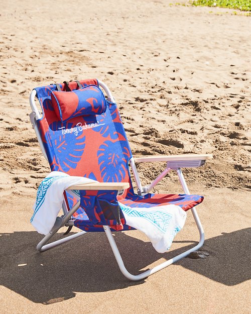 Monstera Quilt Deluxe Backpack Beach Chair
