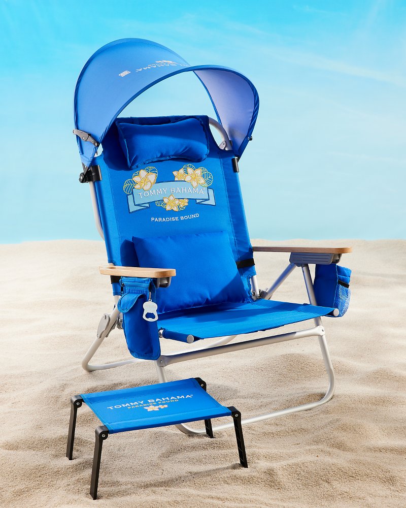 Women's Beach Tote Bag slides over the back of the Beach Lounger Chair