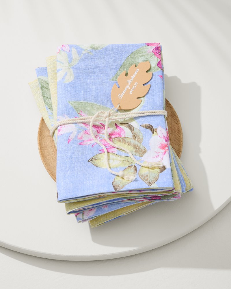 Thumbnail for Ray Upcycled Reversible Linen Dinner Napkins - Set of 4