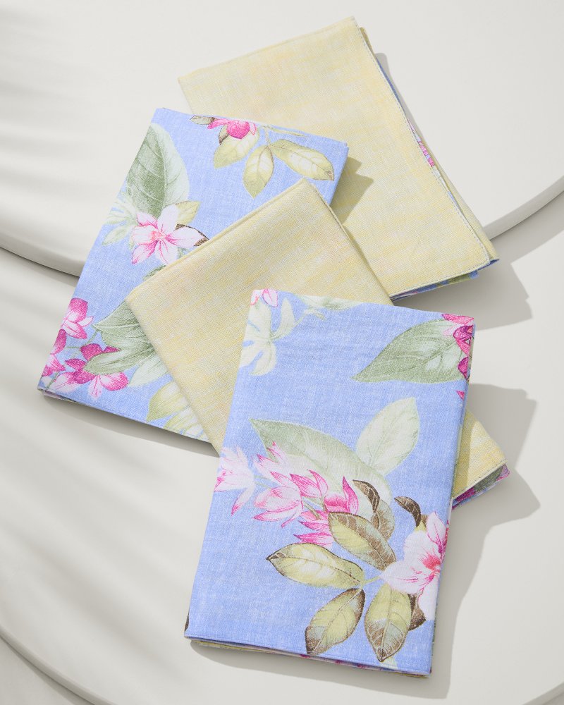 Thumbnail for Ray Upcycled Reversible Linen Dinner Napkins - Set of 4