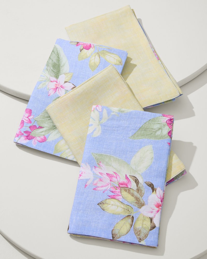 Thumbnail for Ray Upcycled Reversible Linen Dinner Napkins - Set of 4