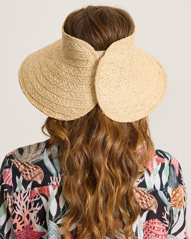Roll-Up Raffia Packable Visor thumbnail 3