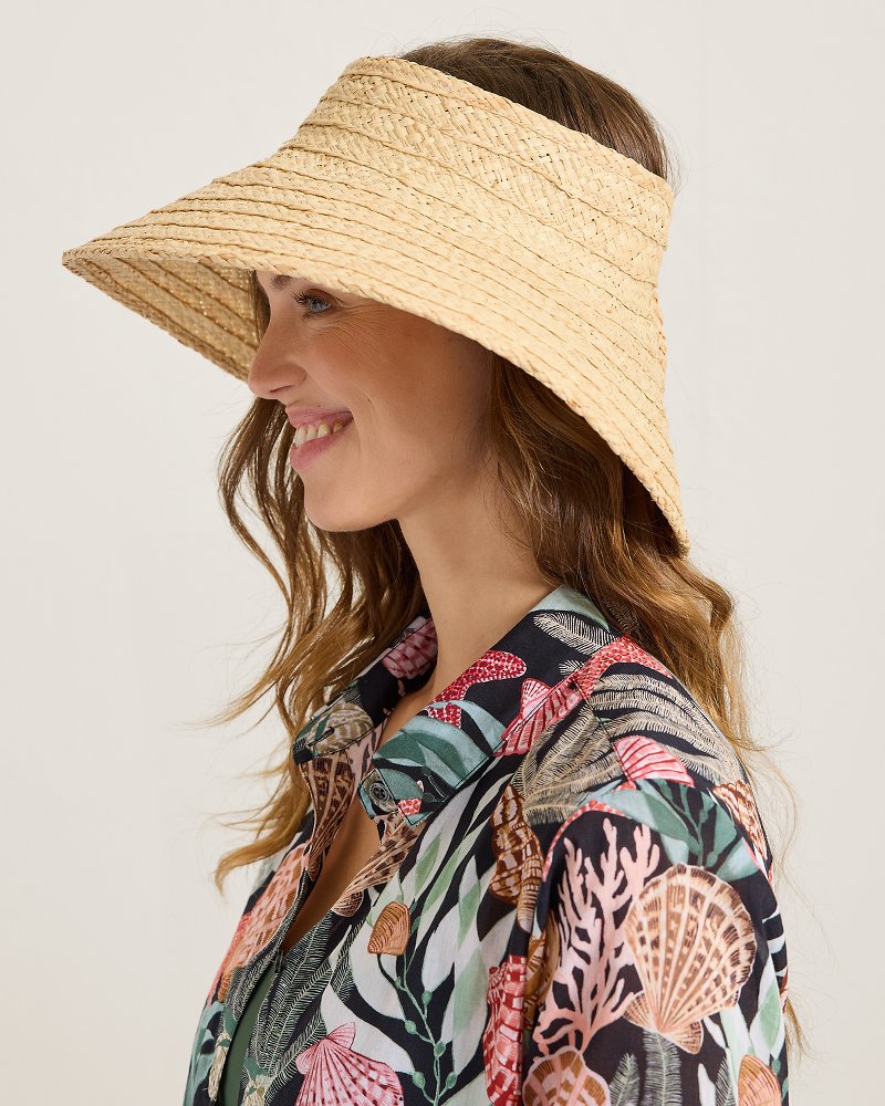 Roll-Up Raffia Packable Visor thumbnail 5