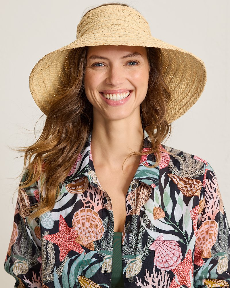 Roll-Up Raffia Packable Visor