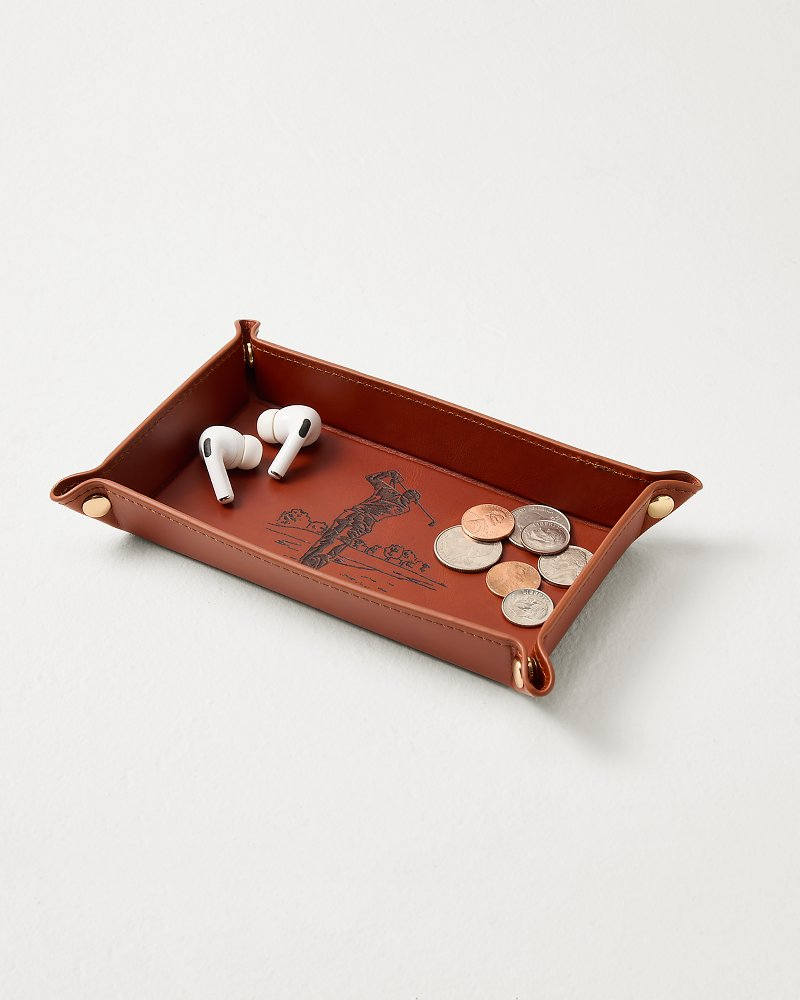 Embossed Leather Trinket Tray