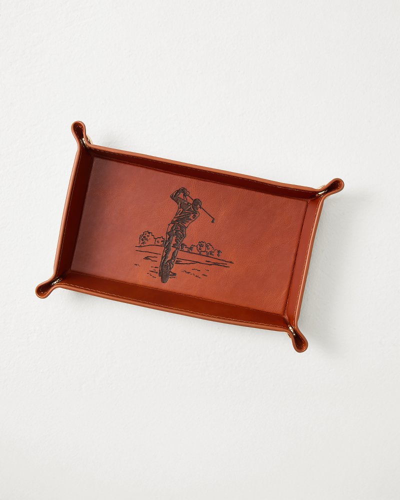 Embossed Leather Trinket Tray
