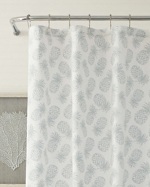 Tossed Pineapple Shower Curtain