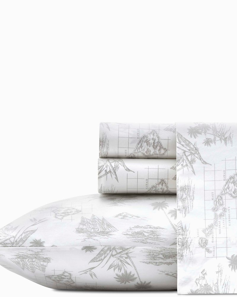 Vintage Map Sheet Set, Twin