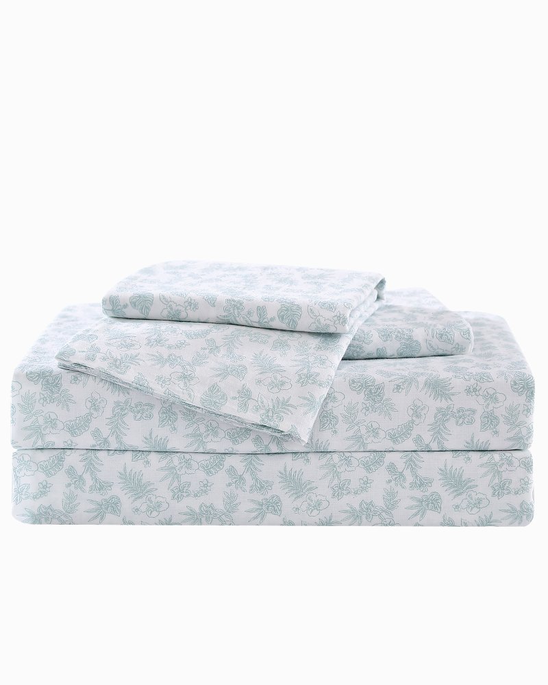 Hibiscus Bloom 4-Piece Queen Sheet Set