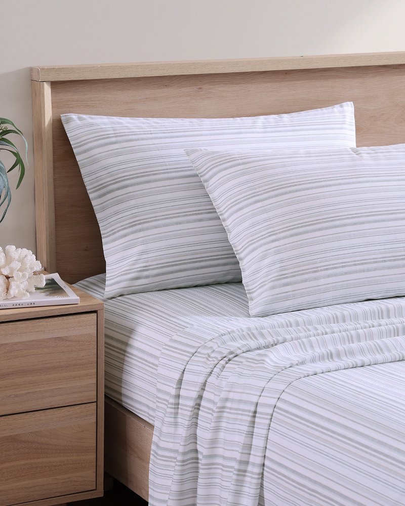 Kahanu Stripe 4-Piece Queen Sheet Set