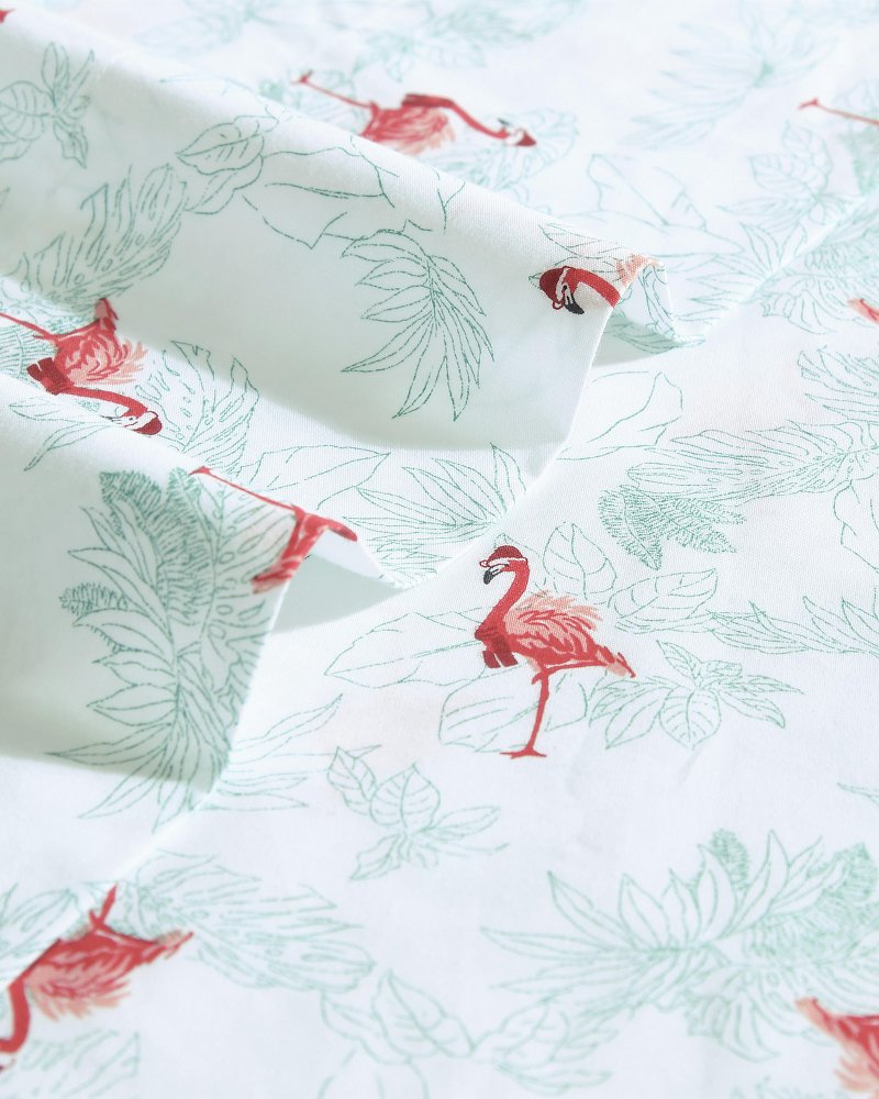 Flamingo Santa 4-Piece Queen Sheet Set