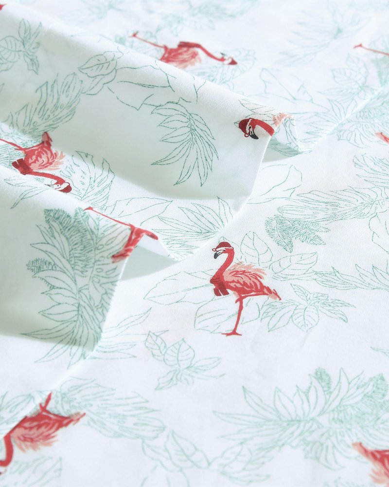 Flamingo Santa 4-Piece King Sheet Set