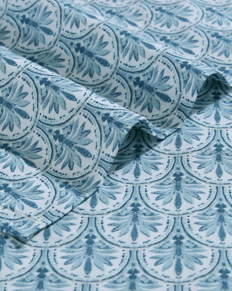 Coastal Batik Blue 4-Piece Queen Sheet Set