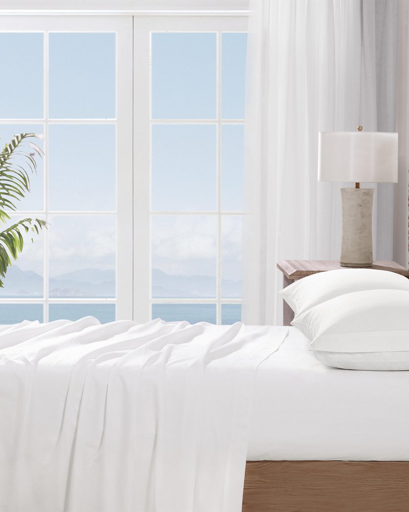 Thumbnail for Island Estate Solid Percale 4-Piece Queen Sheet Set