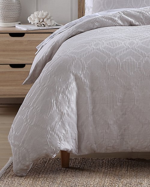 Textured Waffle 3-Piece Queen Comforter Set