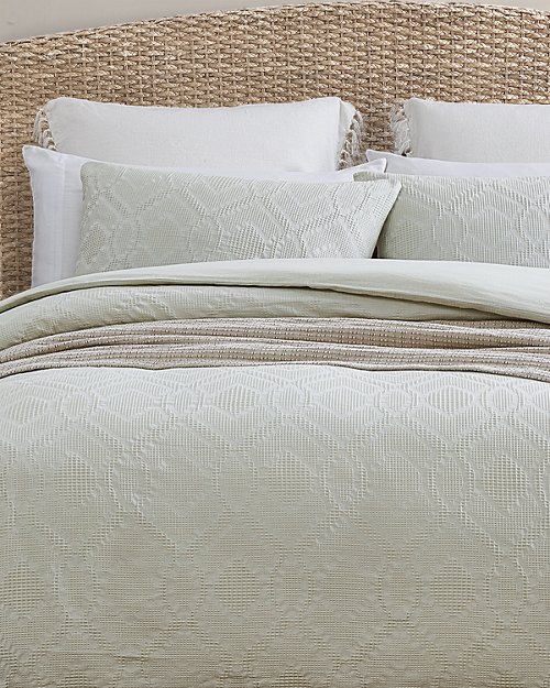 Textured Waffle 3-Piece Queen Comforter Bedding Set