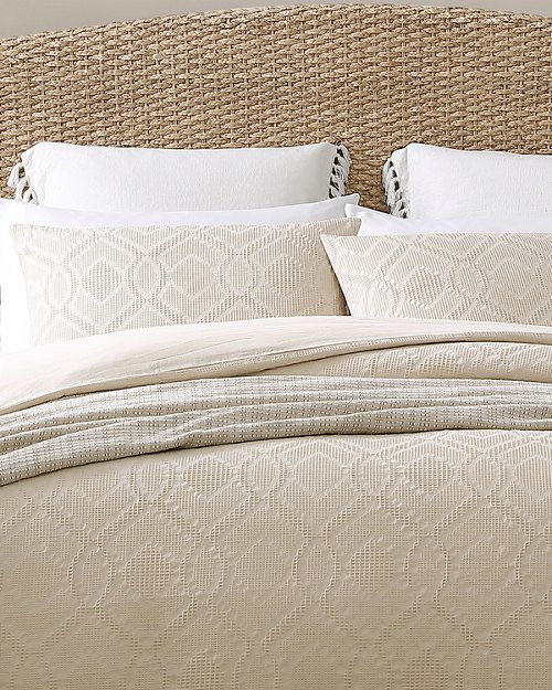 Textured Waffle 3-Piece King Comforter Bedding Set