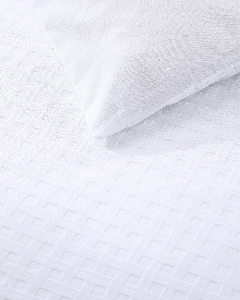 Basketweave Solid Reversible 3-Piece Queen Comforter Set thumbnail 4