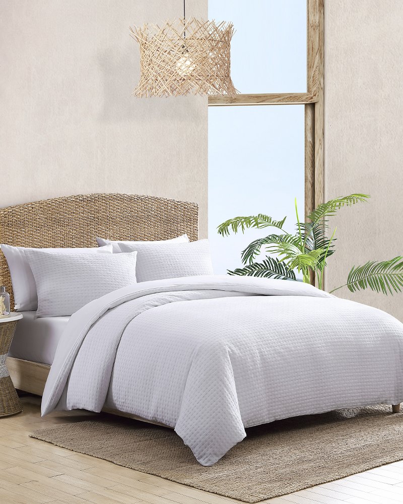 Washed Waffle Weave Comforter & Pillow Sham Set - Threshold, Size: King, White