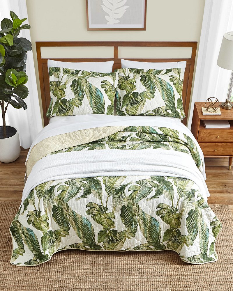 Fiesta Palms Reversible 3-Piece Full/Queen Quilt Set thumbnail 5