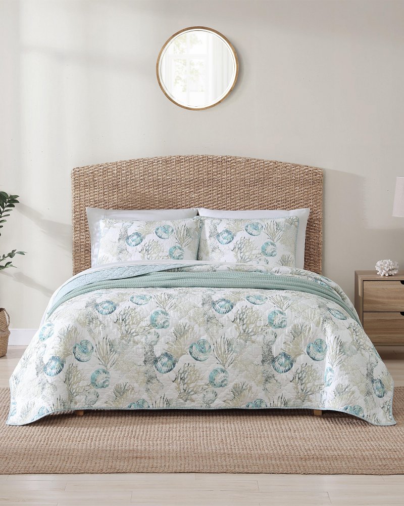 Tommy Bahama Solid Quilt Set - White - Twin