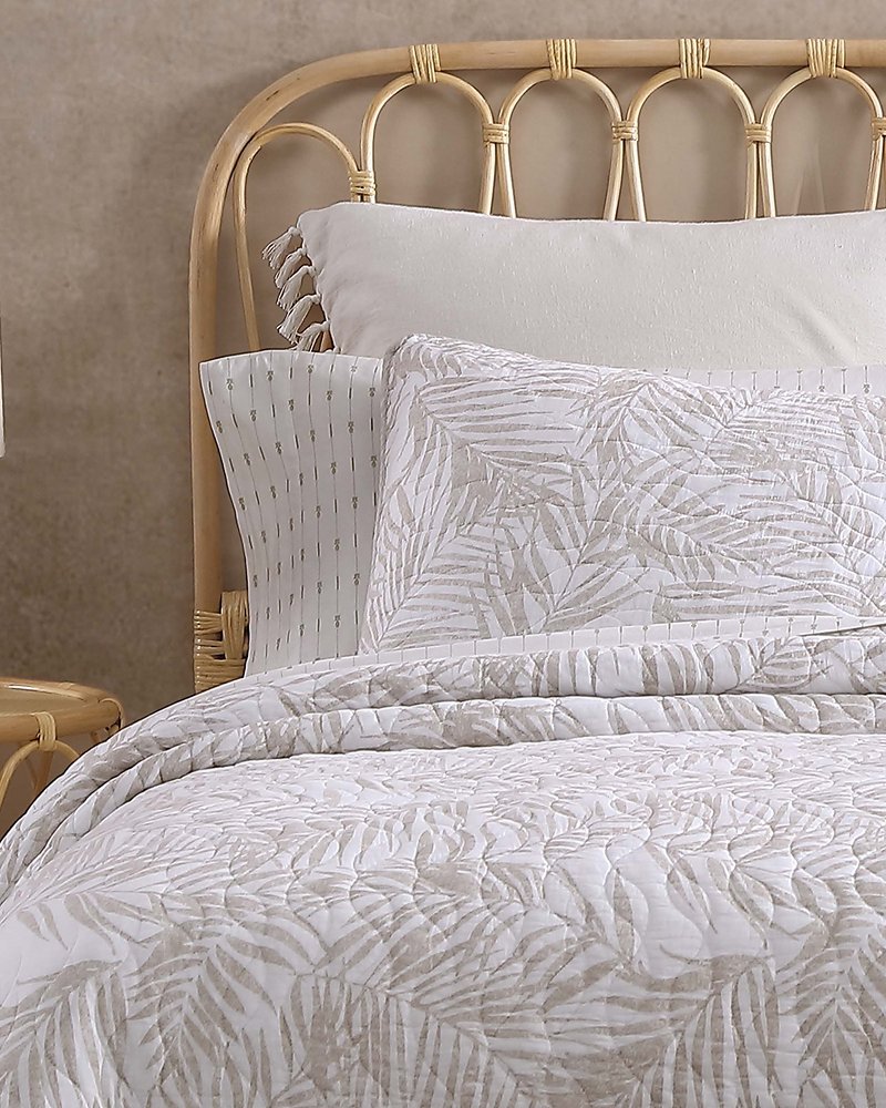 Juan Brown & White Floral Cotton Comforter Set