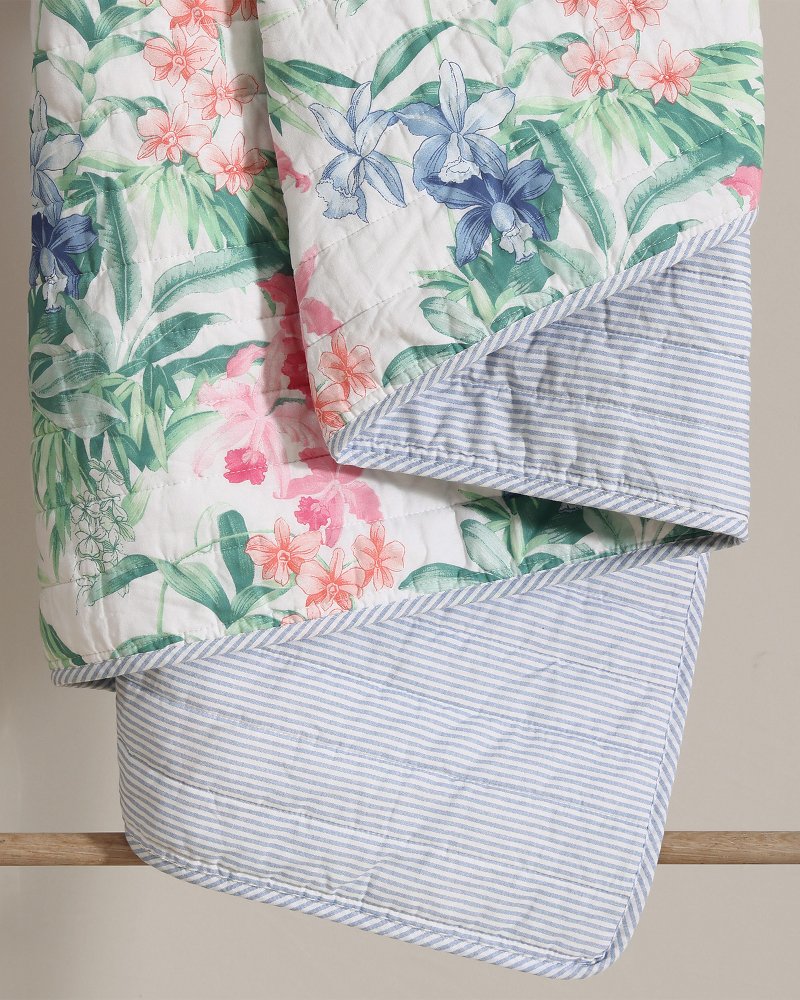 Island Orchid Reversible 2-Piece Twin Quilt Set