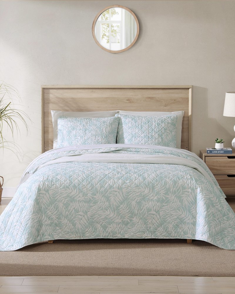 Art of Palms Reversible 2-Piece Twin Quilt Set