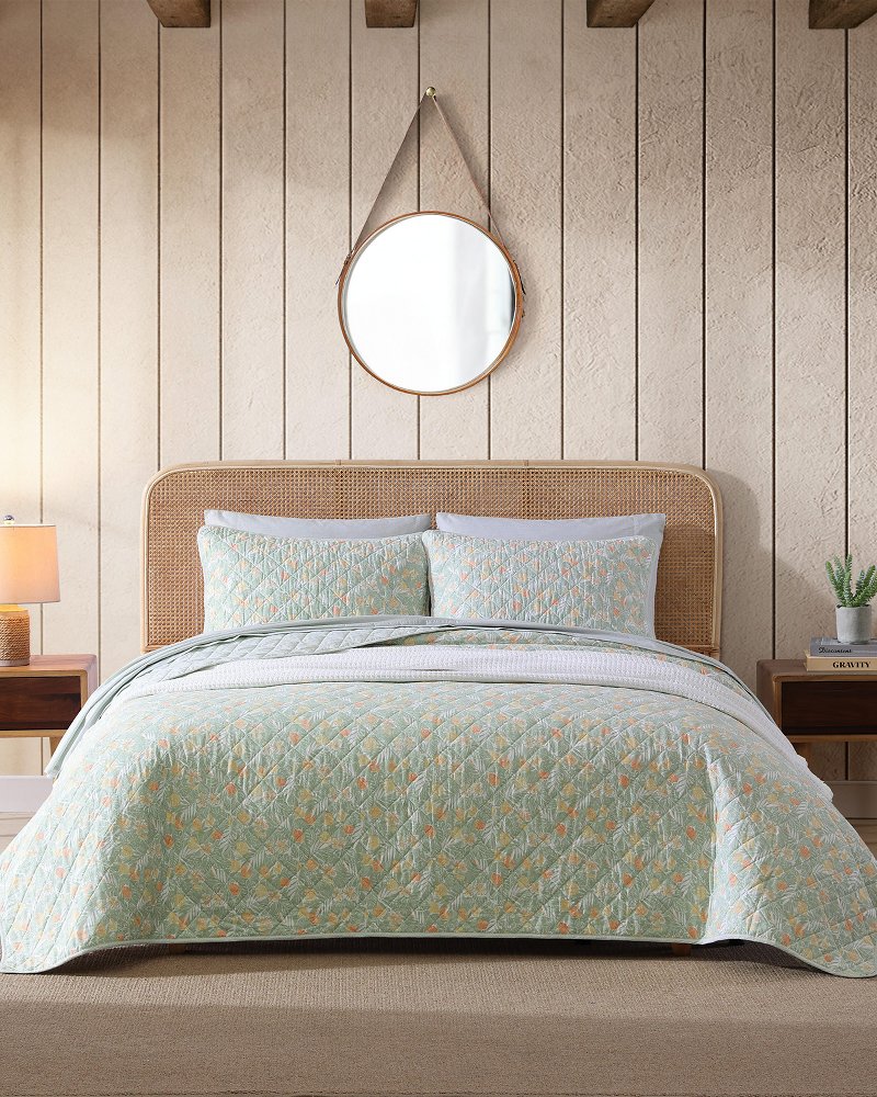 Pineapple Bloom Reversible 2-Piece Twin Quilt Set