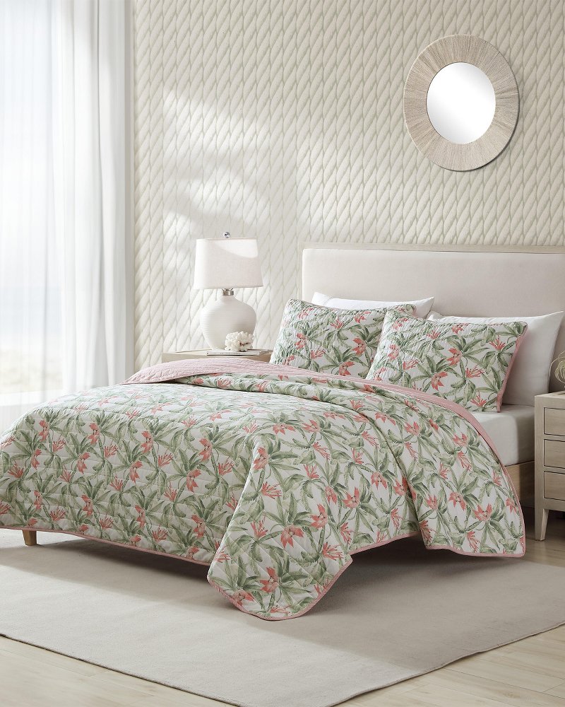 Thumbnail for Acapulco Palms Reversible 3-Piece Full/Queen Quilt Set