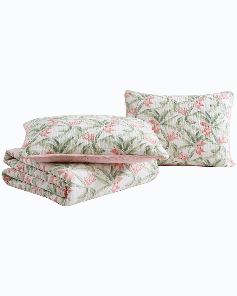 Thumbnail for Acapulco Palms Reversible 3-Piece Full/Queen Quilt Set