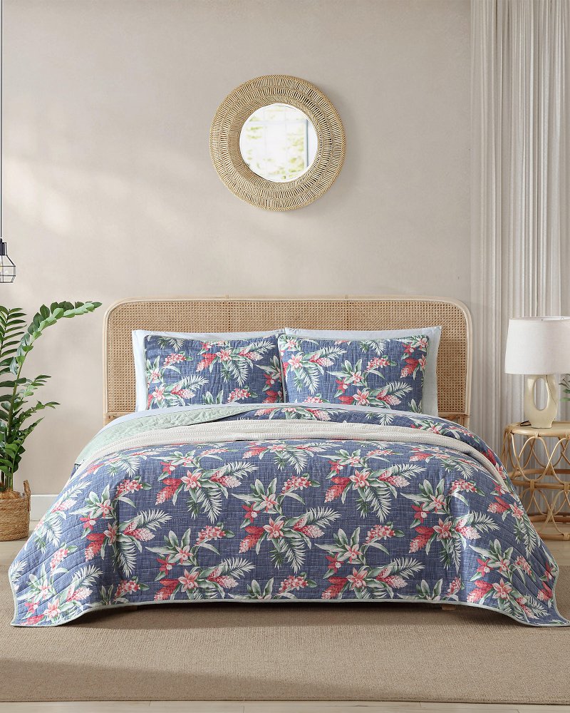 Floral Enchantment Reversible 3-Piece King Quilt Set