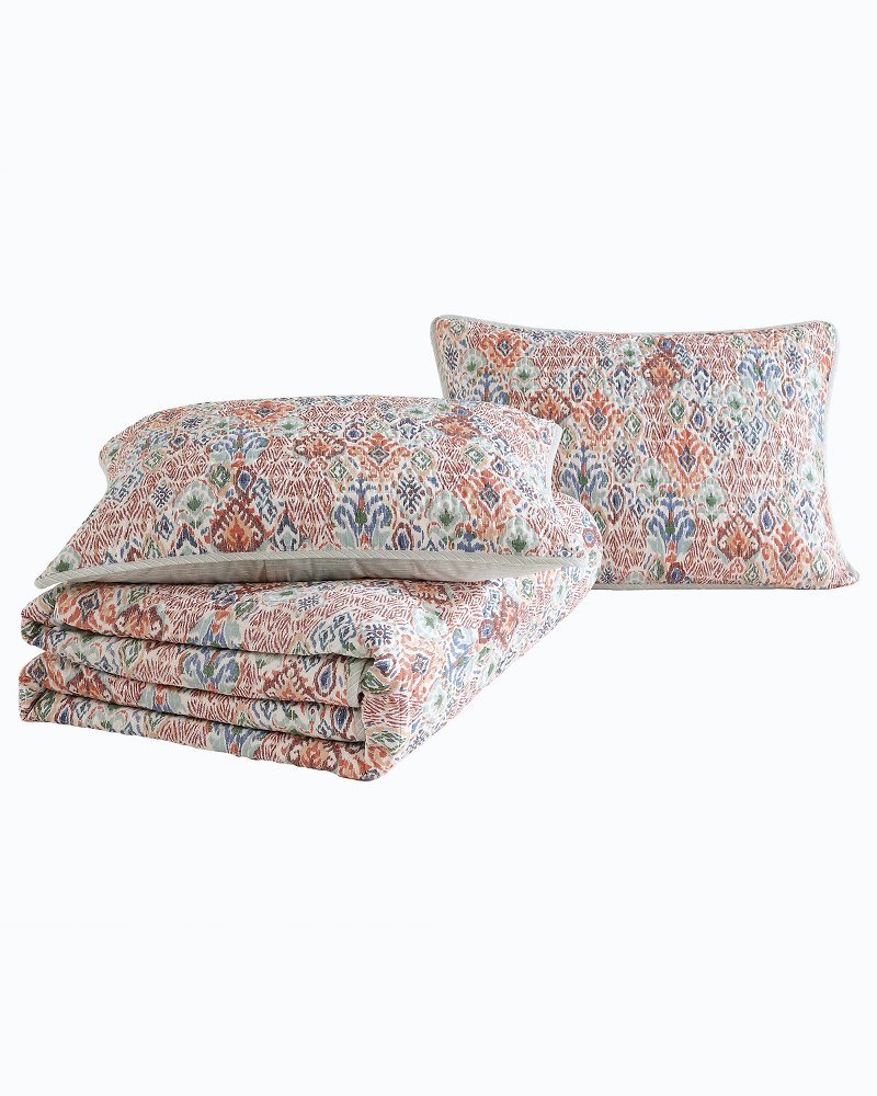 Thumbnail for Ikat Tropics Reversible 3-Piece King Quilt Set