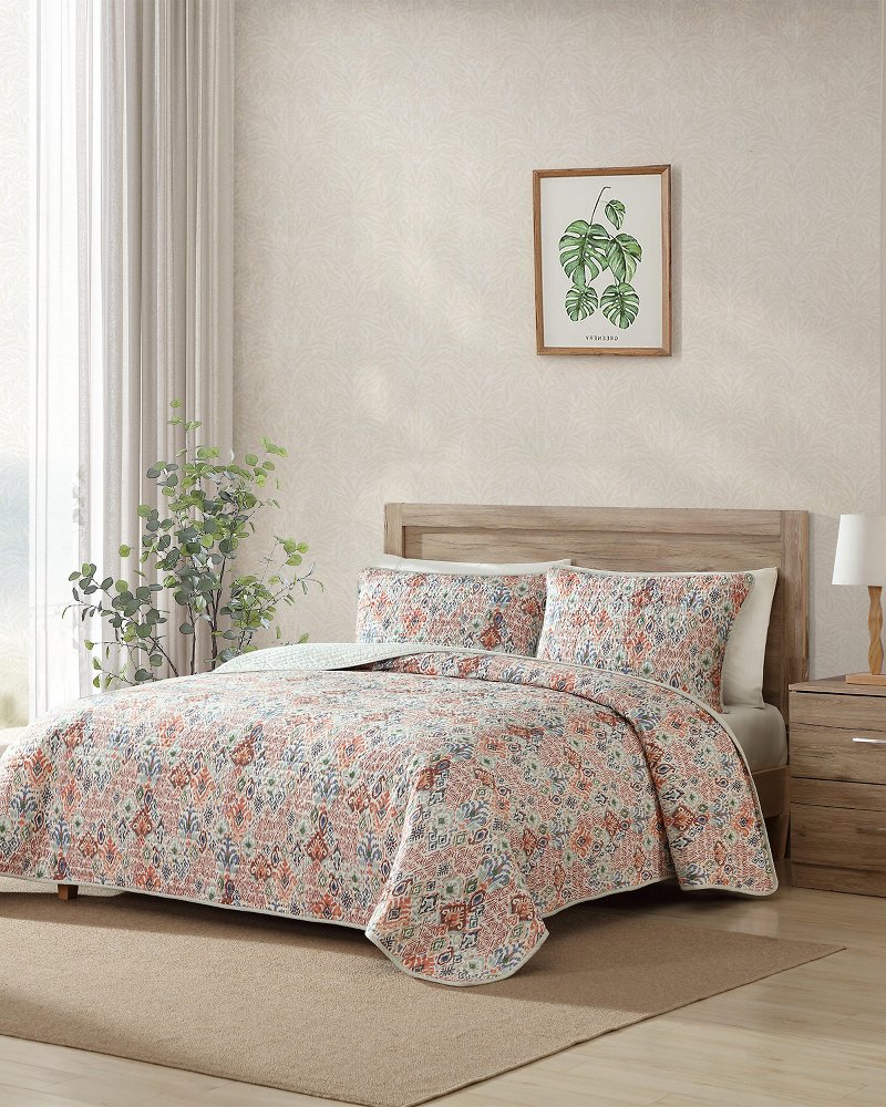 Thumbnail for Ikat Tropics Reversible 3-Piece King Quilt Set