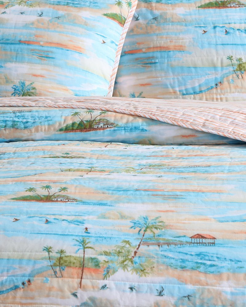Thumbnail for Coastal Dreams Reversible 2-Piece Twin Quilt Set
