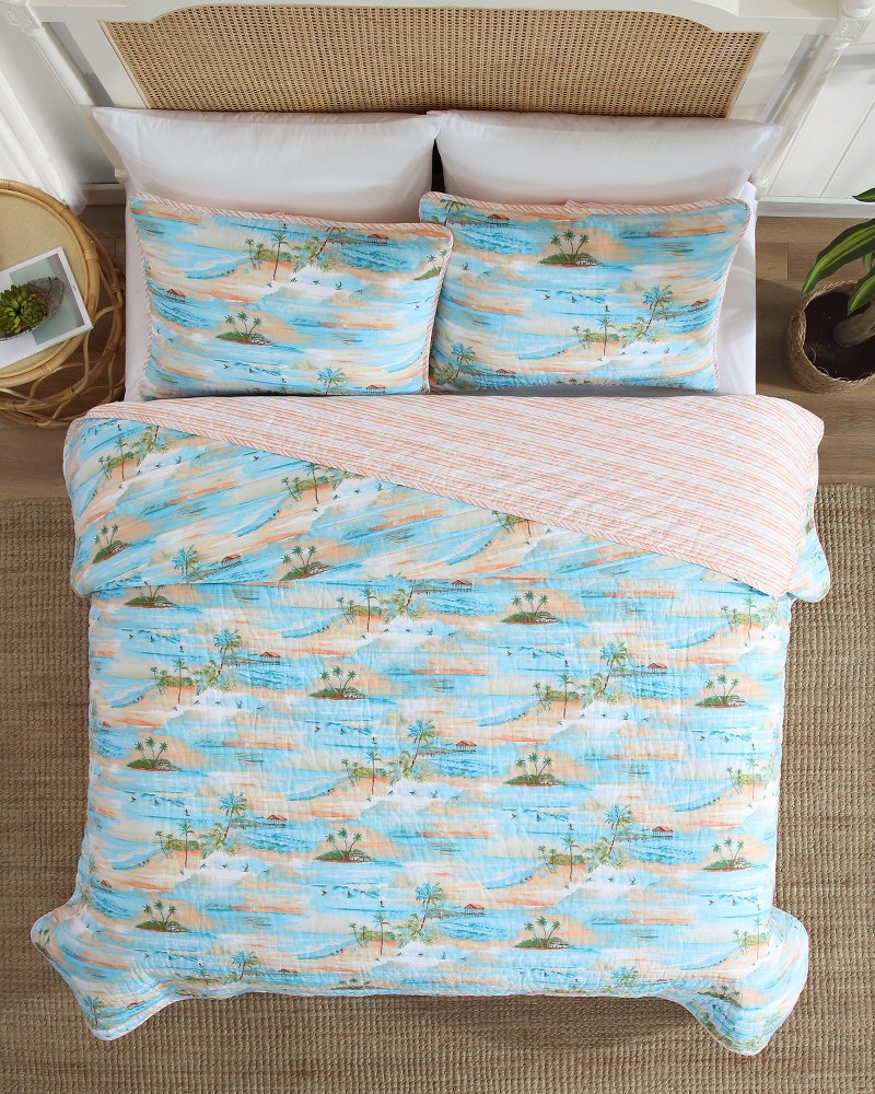 Thumbnail for Coastal Dreams Reversible 2-Piece Twin Quilt Set