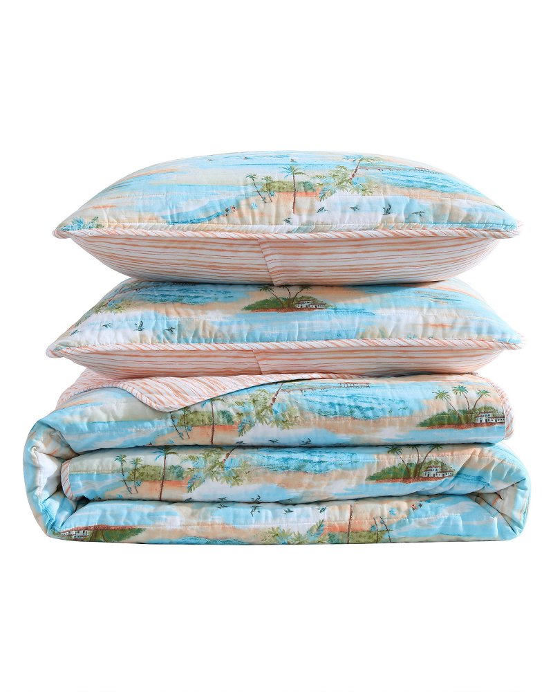 Thumbnail for Coastal Dreams Reversible 2-Piece Twin Quilt Set