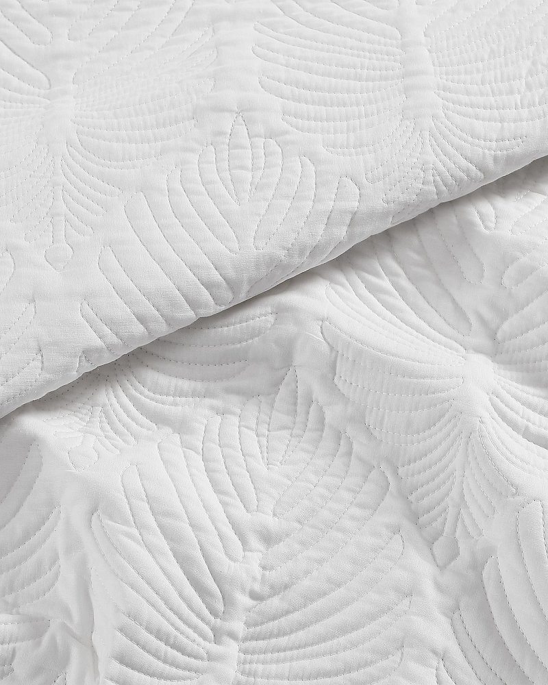 Line Palm Reversible 3-Piece King Quilt Set