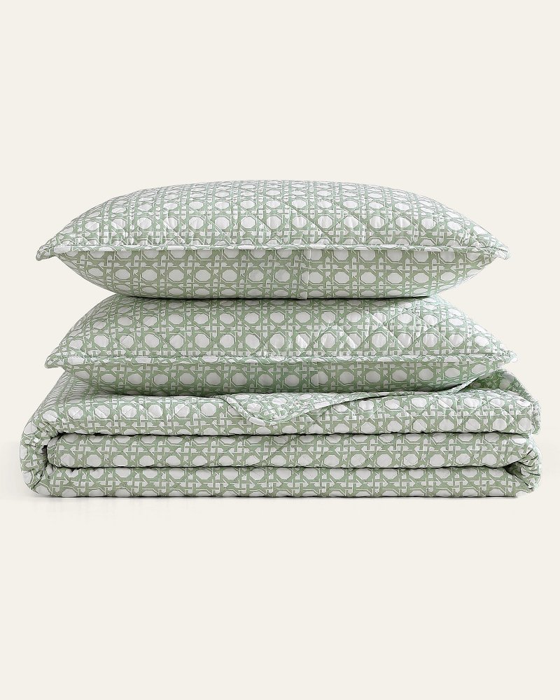 Thumbnail for Diamond Isle Reversible 3-Piece Full/Queen Quilt Set