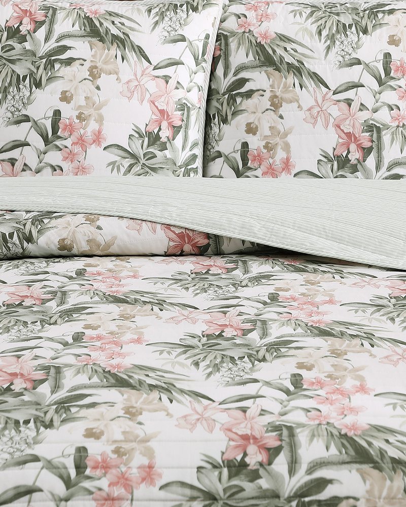 Thumbnail for Island Orchid Reversible 3-Piece Full/Queen Quilt Set