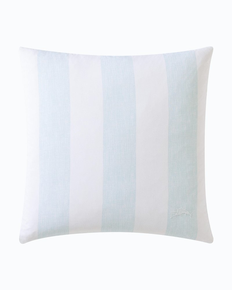 Awning Stripe Blue Decorative Pillow