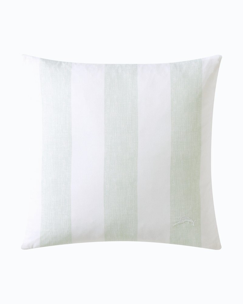 Awning Stripe Green Decorative Pillow