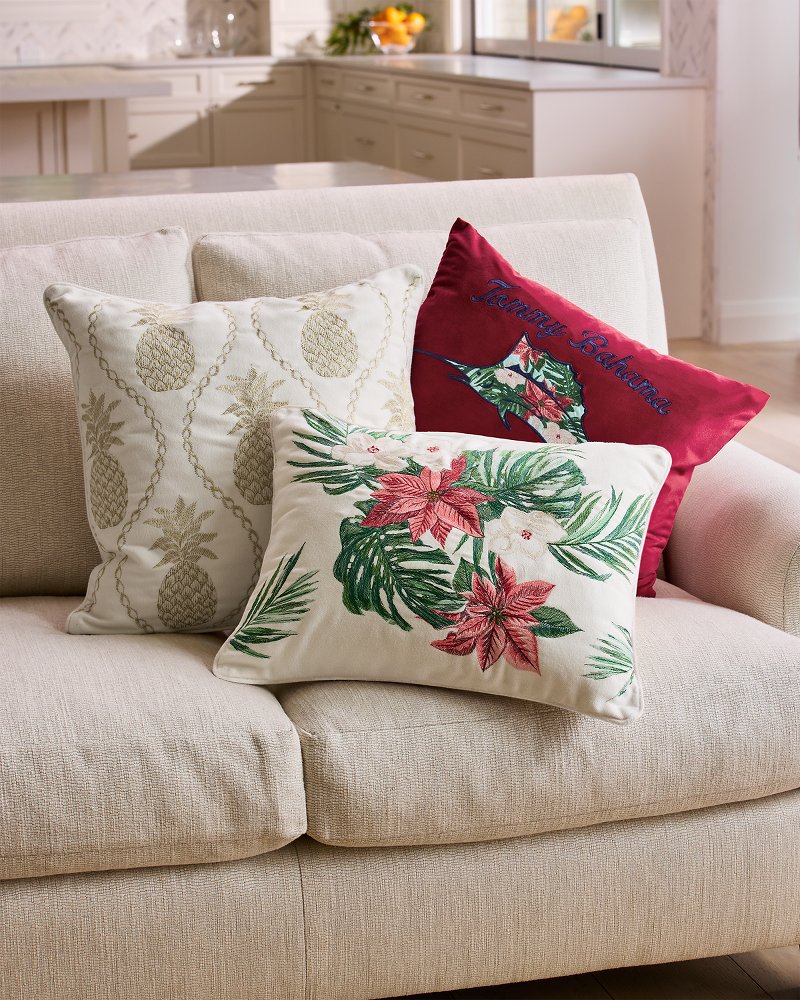 Thumbnail for Golden Pineapples Embroidered Decorative Pillow