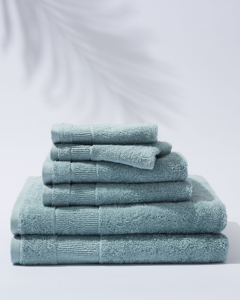 Tommy Bahama Island Retreat 2-Piece Blue Cotton Hand Towel Set