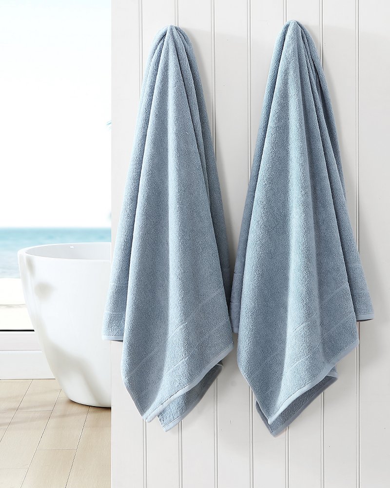 Tommy Bahama Island Retreat 2-Piece White Cotton Bath Towel Set