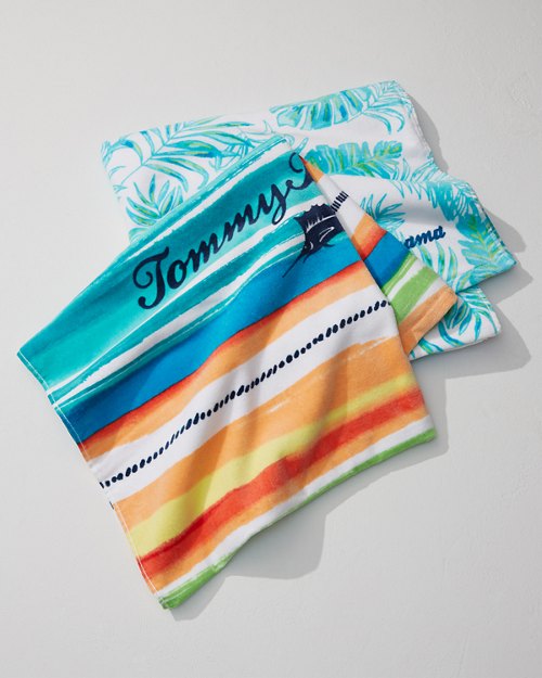 Painter Palm & Baja Surf Beach Towels - Set of 2