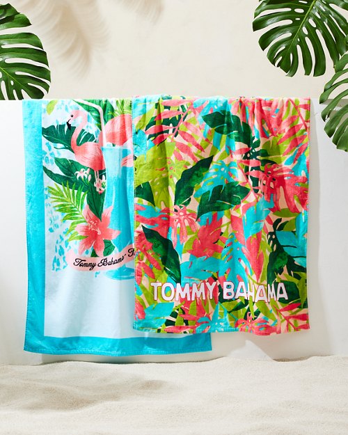 Flocktail Club & Fiesta Jungle Beach Towels - Set of 2